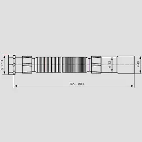 Flexschlauch G1 1/4x32/40x345-800