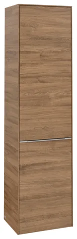 Villeroy & Boch Hochschrank mit Wäschekorb-Klappe „Subway 3.0“ 45 × 171 × 36,2 × 36,2 cm 1 Tür, 1 Wäscheklappe, 1 × fixer Fachboden, Anschlag: rechts, 2 × Glasfachboden, 1 Tür, Anschlag rechts