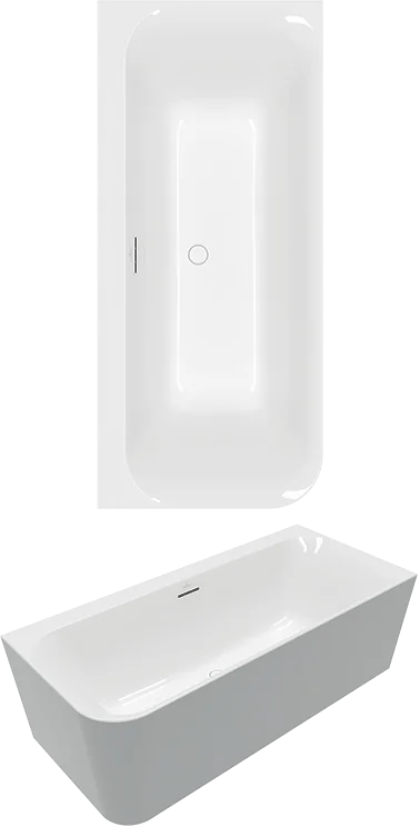Villeroy & Boch Vorwand-Badewanne Loop Friends Square UBA180LSF9CRBCV, 1800 x 800 x 600 mm, Weiß Alpin Villeroy & Boch Vorwand-Badewanne Loop Friends Square UBA180LSF9CRBCV, 1800 x 800 x 600 mm, Weiß Alpin