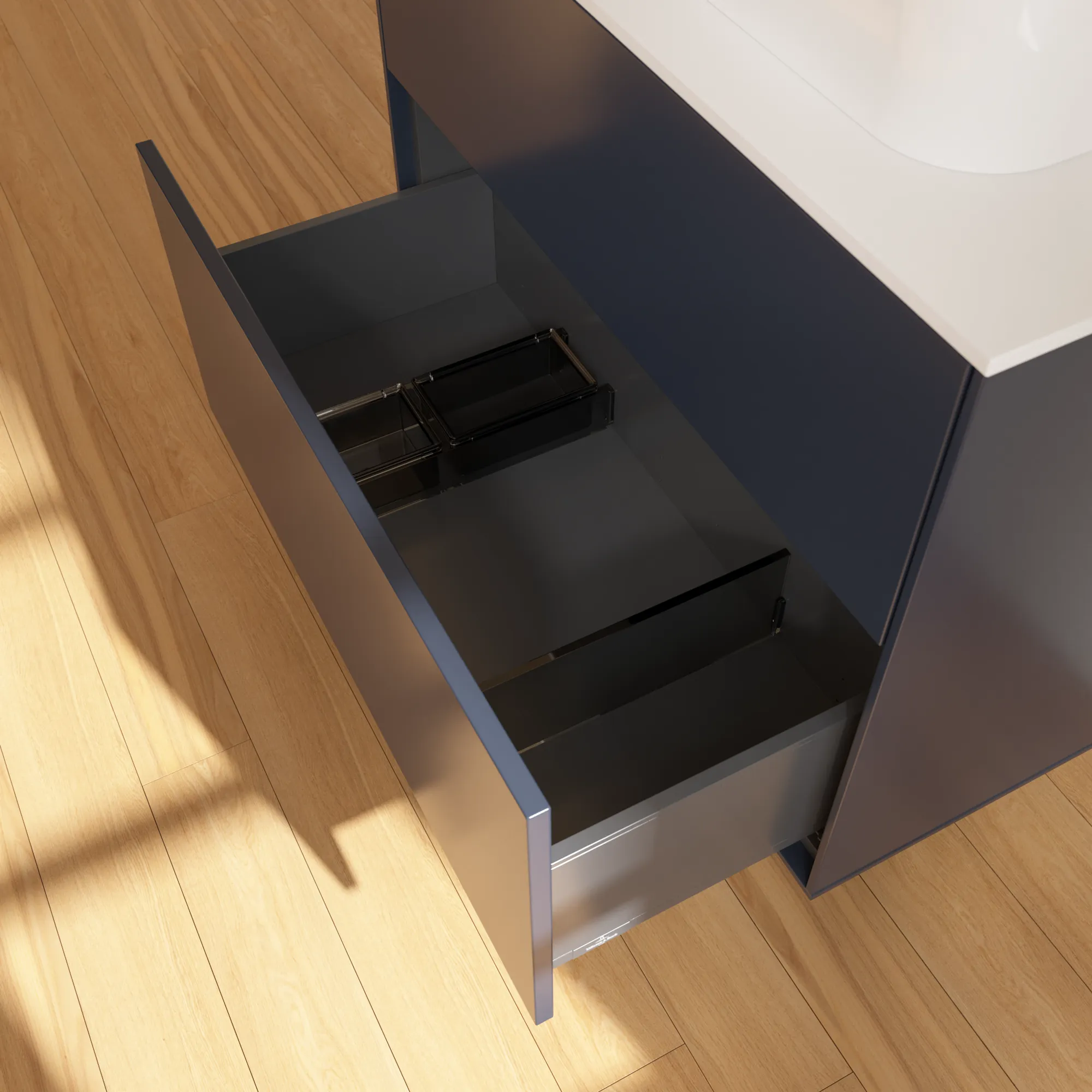 Villeroy & Boch Waschtischunterschrank „Finion“ für Schrankwaschtisch 800 × 603 × 501 mm Midnight Blue Matt Lacquer, für Becken mittig Villeroy & Boch Waschtischunterschrank „Finion“ für Schrankwaschtisch 800 × 603 × 501 mm Midnight Blue Matt Lacquer, für Becken mittig