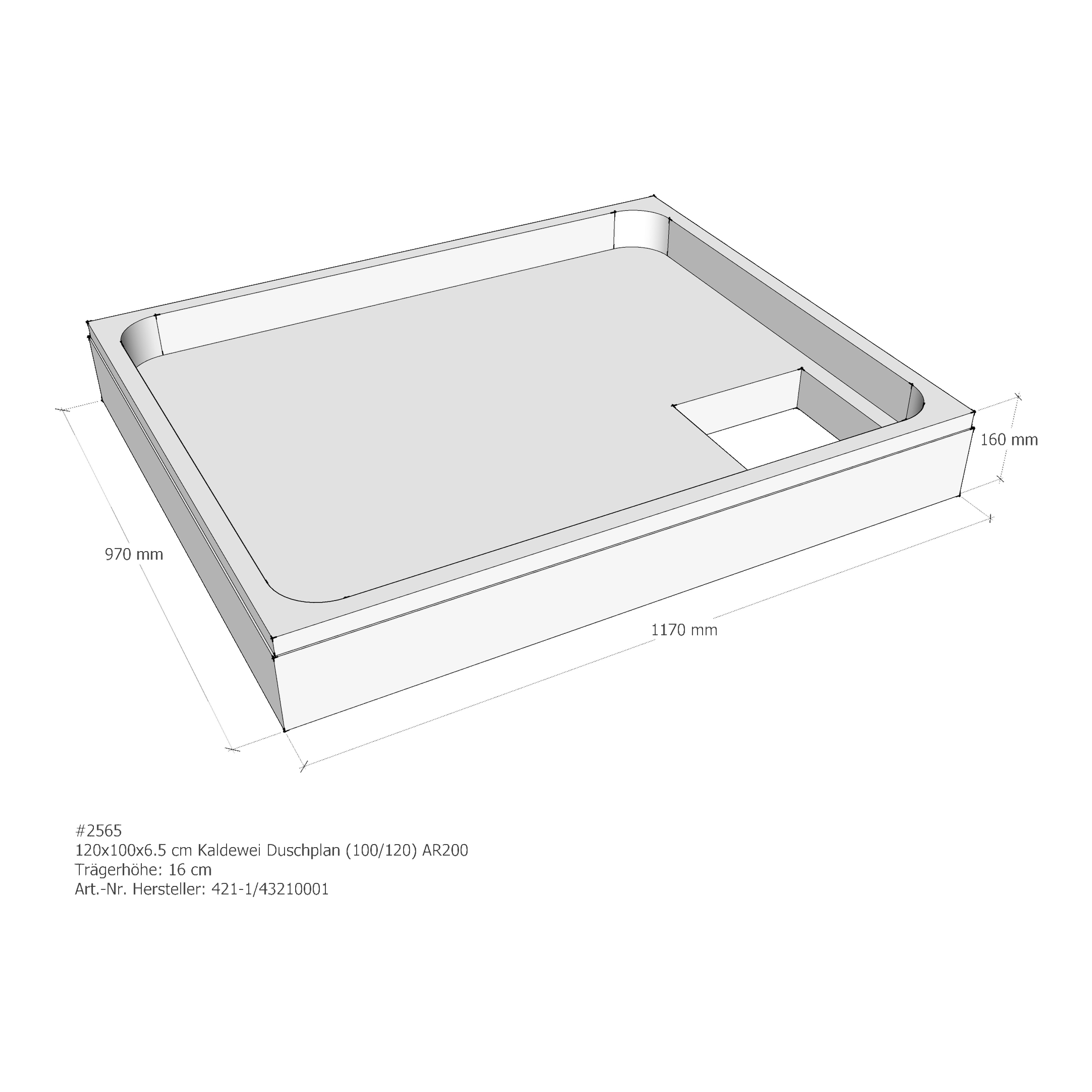 Duschwannenträger für Kaldewei Duschplan 120 × 100 × 6,5 cm Breite: 100 cm / Länge: 120 cm Duschwannenträger für Kaldewei Duschplan 120 × 100 × 6,5 cm Breite: 100 cm / Länge: 120 cm
