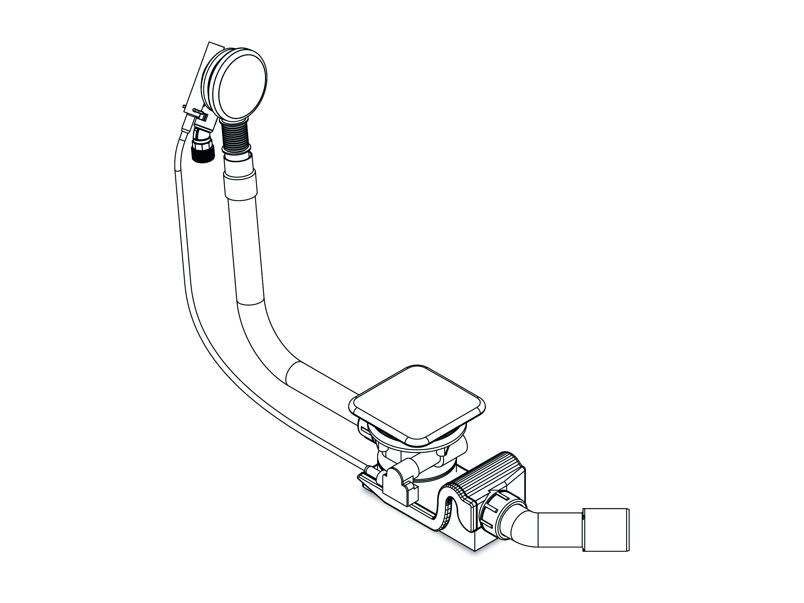 Kaldewei Ablaufgarnitur mit emaillierter Ablaufabdeckung für Modell 4081 „Conoduo“, „Incava“ in alpinweiß