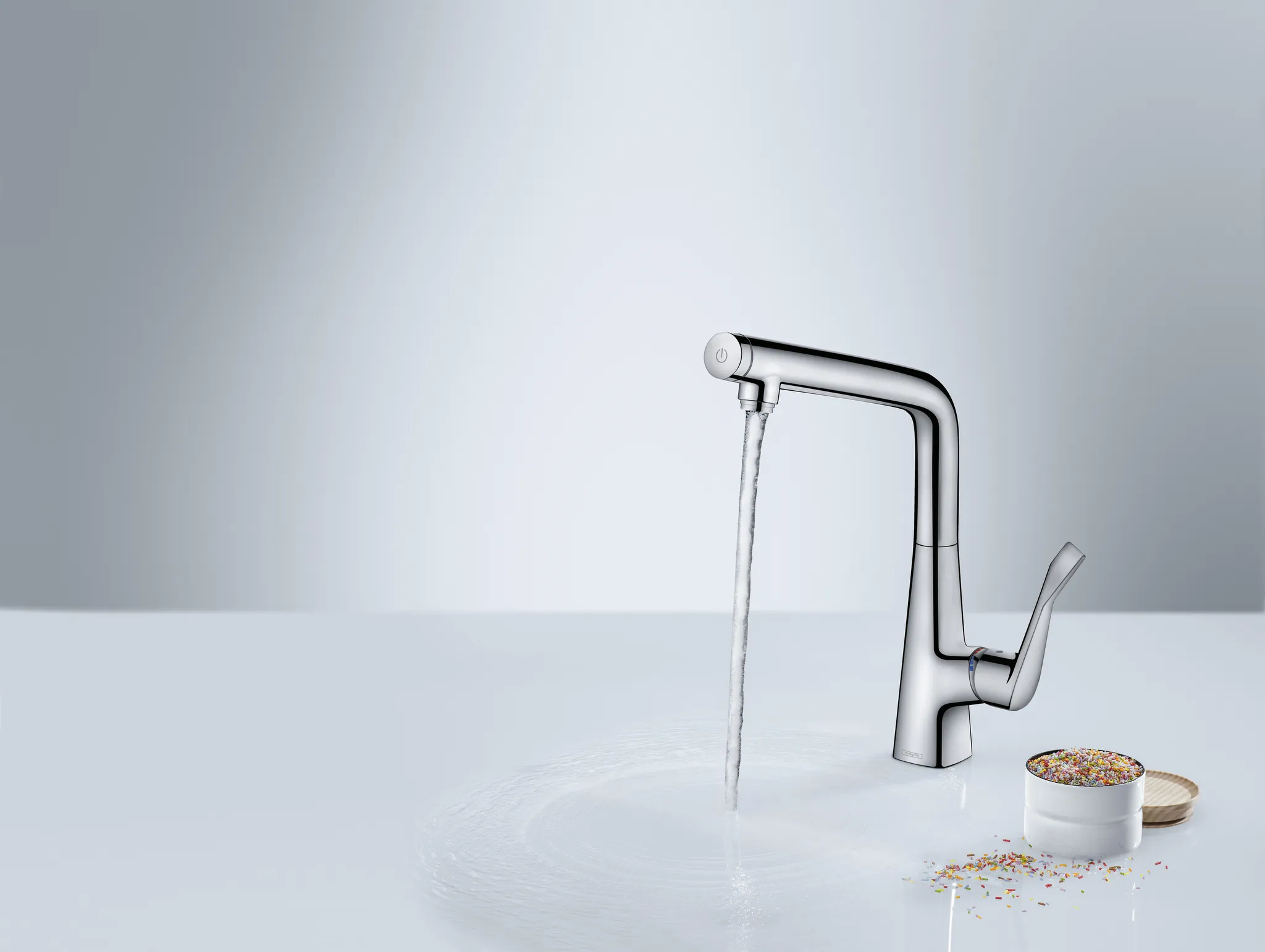 Hansgrohe Mischer Metris Select M71 Einhebel-Küchenmischer 320, 1jet, Chrom