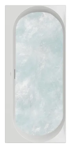 Villeroy & Boch Whirlwanne mit ovaler Innenform „Loop & Friends“ mit Whirlsystem „Hydropool Comfort“ rechteck 170 × 75 cm in Stone White