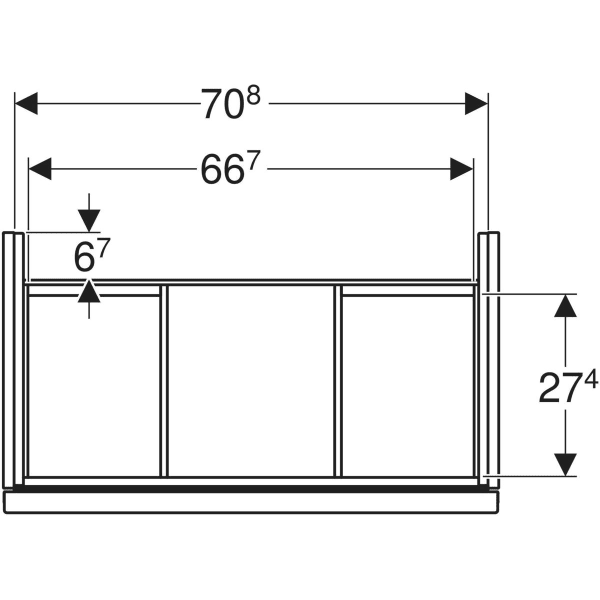 Geberit Acanto Unterschrank für Waschtisch, 75 cm Breite, lava lackiert matt, mit einer Schublade und Innenschublade Geberit Acanto Unterschrank für Waschtisch, 75 cm Breite, lava lackiert matt, mit einer Schublade und Innenschublade