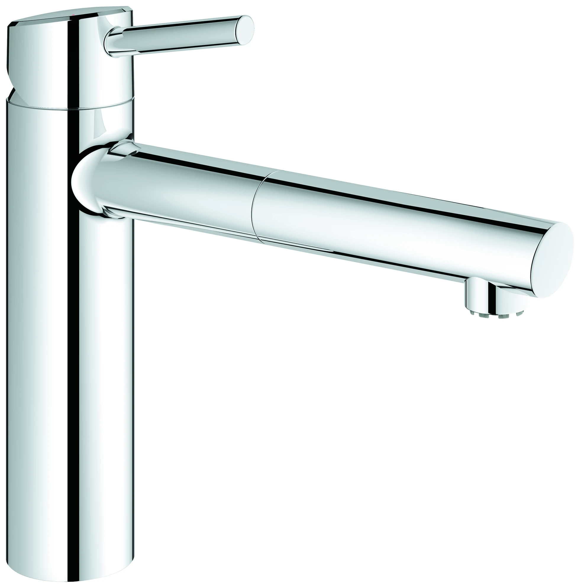 Einhand-Spültischbatterie Concetto 31214_1, mittelhoher Auslauf, Einlochmontage, Niederdruck für offene Warmwasserbereiter, eigensicher, chrom