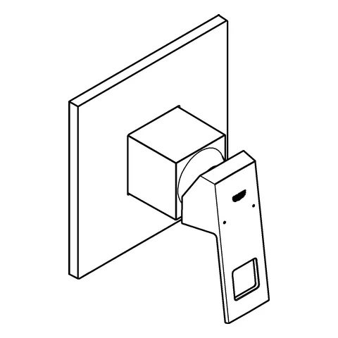 Grohe Eurocube Einhand-Brausebatterie Fertigmontageset für Rapido SmartBox supersteel Grohe Eurocube Einhand-Brausebatterie Fertigmontageset für Rapido SmartBox supersteel