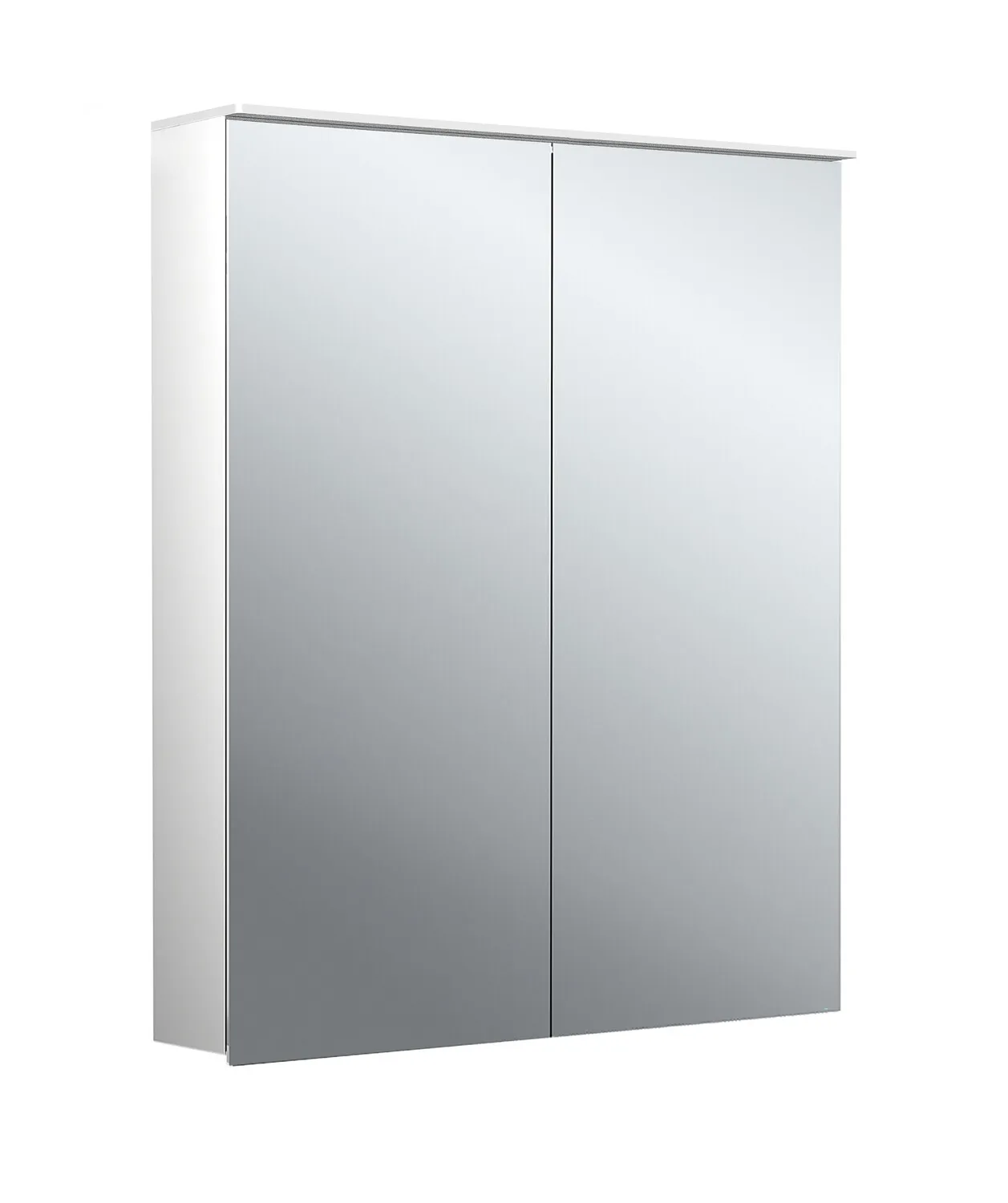 Lichtspiegelschrank flat II Lichtsegel, Aufputz, mit Waschtischbeleuchtung, 2 Tür, 600mm