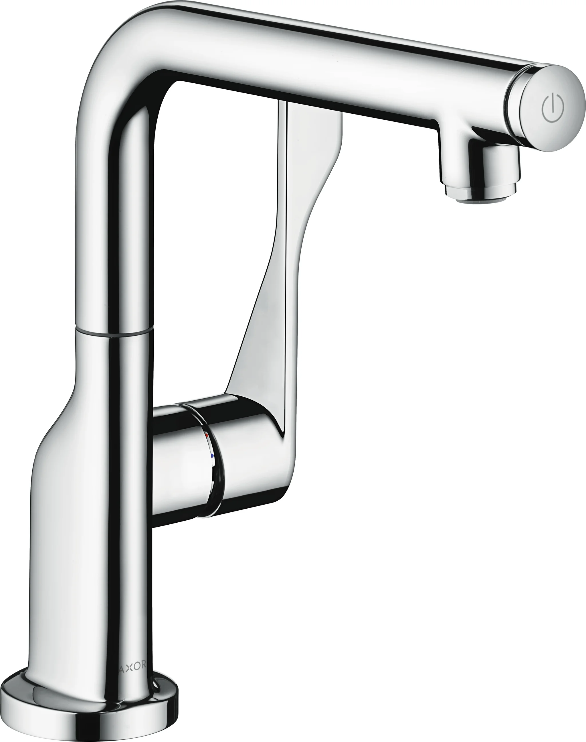 Hansgrohe AXOR Citterio Einhebel-Küchenmischer Select 230 Chrom, Schwenkbereich einstellbar in 3 Stufen auf 110°, 150° oder 360°, Normalstrahl, Select-Knopf zum komfortablen An- und Abstellen des Wasserstrahls, maximale Durchflussmenge bei 3 bar: 9 l/min