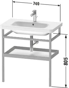 Duravit Holzgestell „DuraStyle“ in Betongrau Matt Duravit Holzgestell „DuraStyle“ in Betongrau Matt