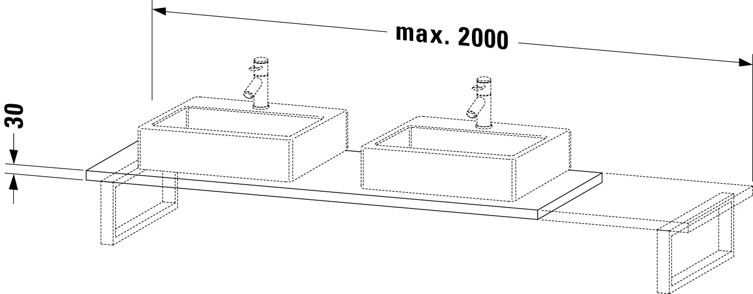 Duravit Konsole „DuraStyle“, links und rechts