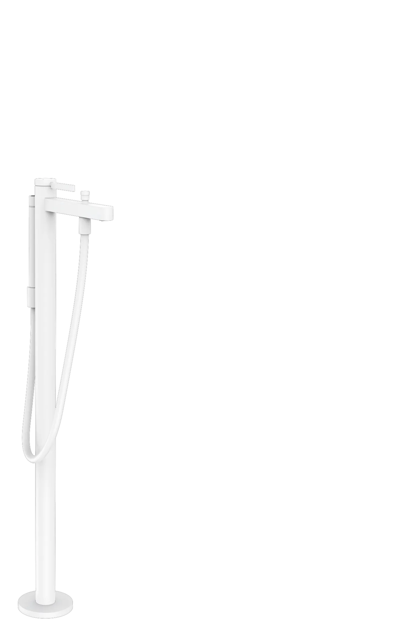 Hansgrohe Finoris Einhebel-Wannenmischer bodenstehend, Mattweiß Hansgrohe Finoris Einhebel-Wannenmischer bodenstehend, Mattweiß