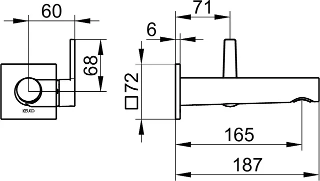 EHM-WT-Mischer Edition 11 51116, UP, Ausladung 165 mm, Messing gebürstet EHM-WT-Mischer Edition 11 51116, UP, Ausladung 165 mm, Messing gebürstet
