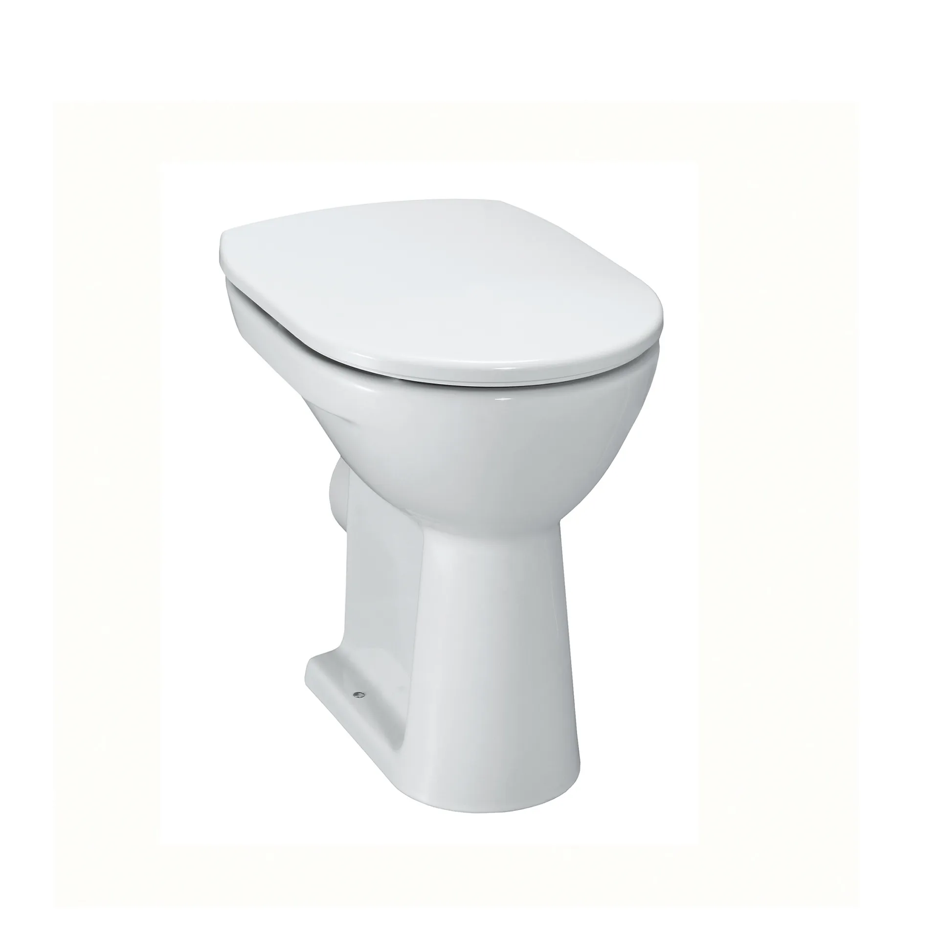 Stand-Flachspül-WC PRO 470x360x450 Ausführung erhöht Abgang waagrecht weiß