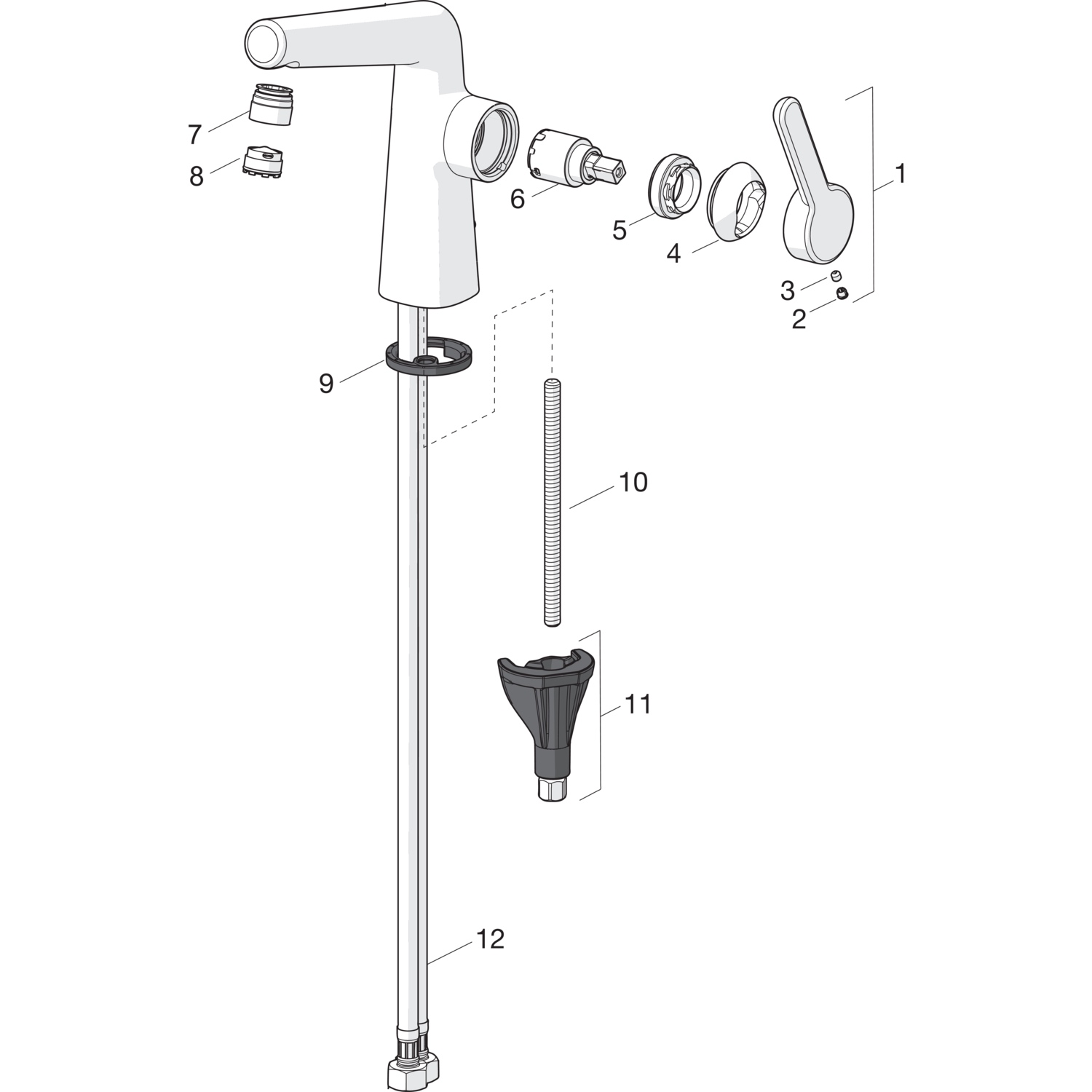 Einhand-Waschtischarmatur „Designo Style“ Ausladung 130 mm in Chrom Einhand-Waschtischarmatur „Designo Style“ Ausladung 130 mm in Chrom