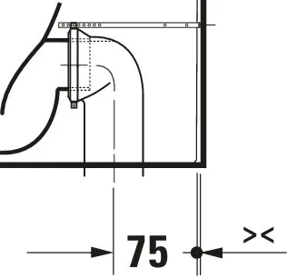 Stand-Tiefspül-WC „Qatego“ 39 × 40 × 60 cm in, mit Spülrand