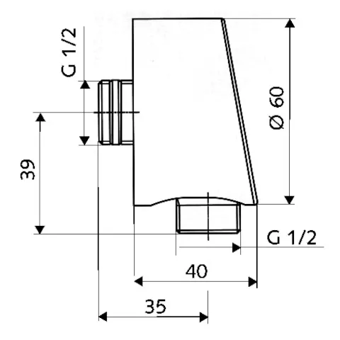 Wandanschlussbogen PURIS, RFV, DN 15 G 1/2 AG mit ASAG easy, DN 15 G 1/2 AG, chrom