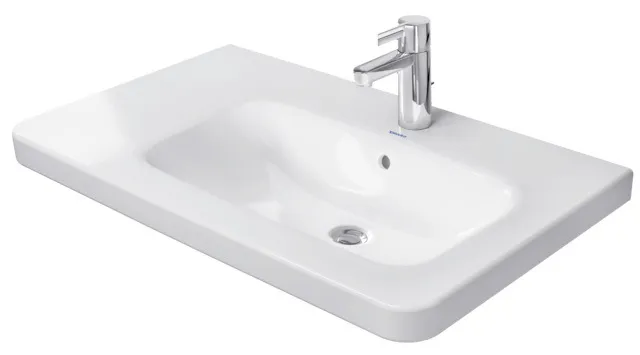 Wandwaschtisch „DuraStyle“, mit Überlauf, Hahnlochposition mittig Wandwaschtisch „DuraStyle“, mit Überlauf, Hahnlochposition mittig