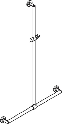 HEWI Haltegriff pulverbeschichtet „System 900“ in Schwarz tiefmatt / Chrom HEWI Haltegriff pulverbeschichtet „System 900“ in Schwarz tiefmatt / Chrom