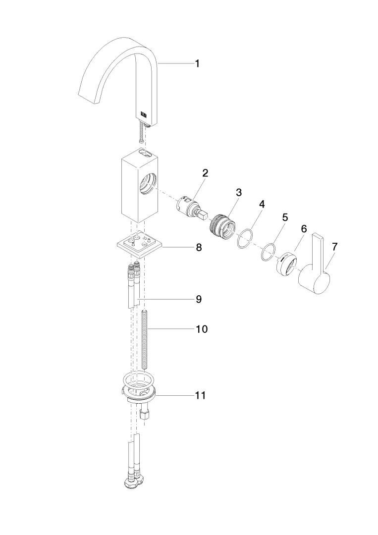 Dornbracht MEM Waschtisch-Einhandbatterie ohne Ablaufgarnitur Chrom Dornbracht MEM Waschtisch-Einhandbatterie ohne Ablaufgarnitur Chrom