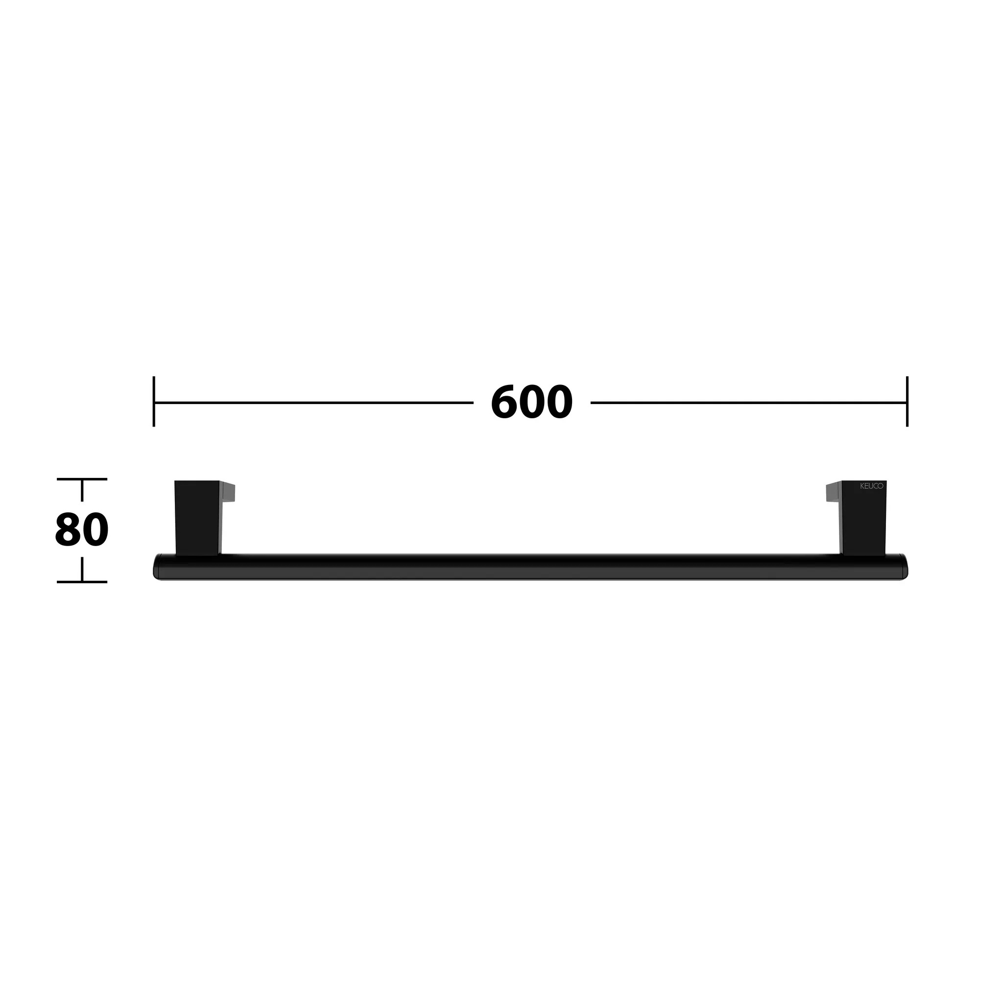 KEUCO Haltegriff „Axess“ 60 cm Ausführung in Schwarz (matt)