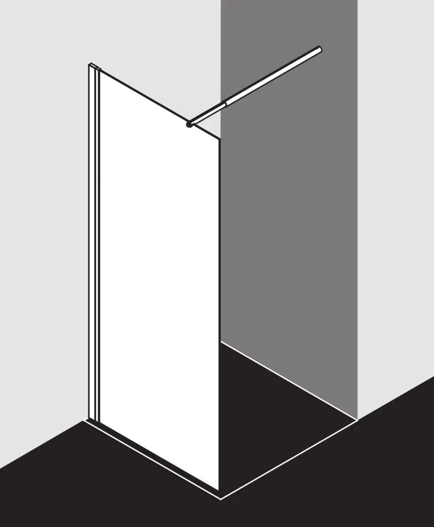 Kermi Duschdesign IBIZA 2000, WALK-IN, H 1850 mm, 725-755 mm Kermi Duschdesign IBIZA 2000, WALK-IN, H 1850 mm, 725-755 mm