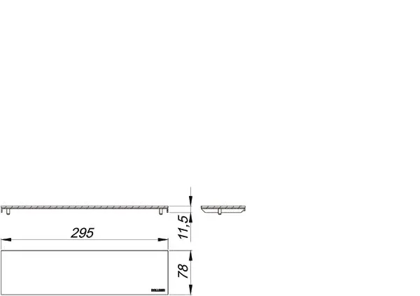 Abdeckung CeraWall Connect Design, Edelstahl matt