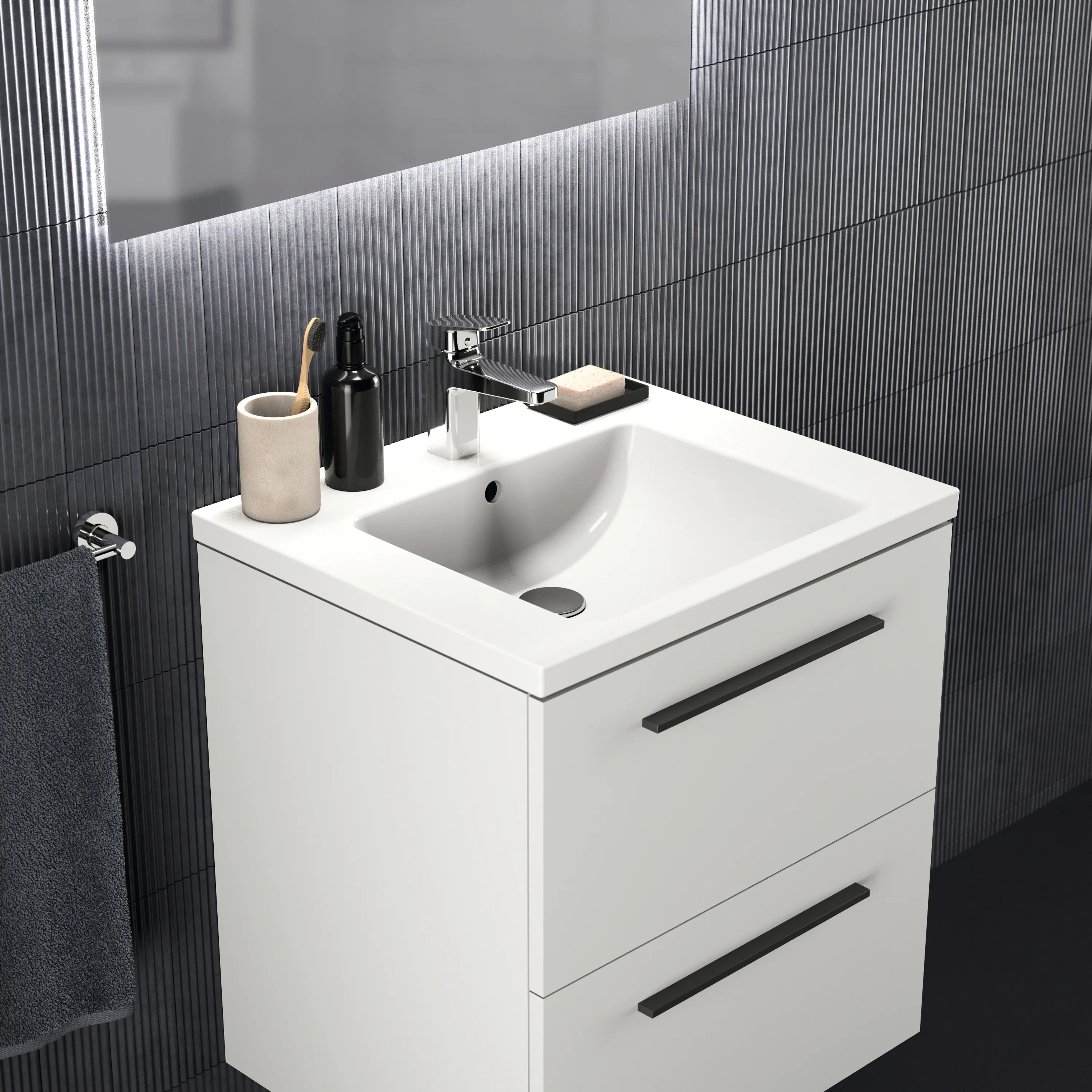 Ideal Standard Waschtischunterschrank „i.lifeB“ 60 × 63 × 50,5 cm Weiß matt Ideal Standard Waschtischunterschrank „i.lifeB“ 60 × 63 × 50,5 cm Weiß matt