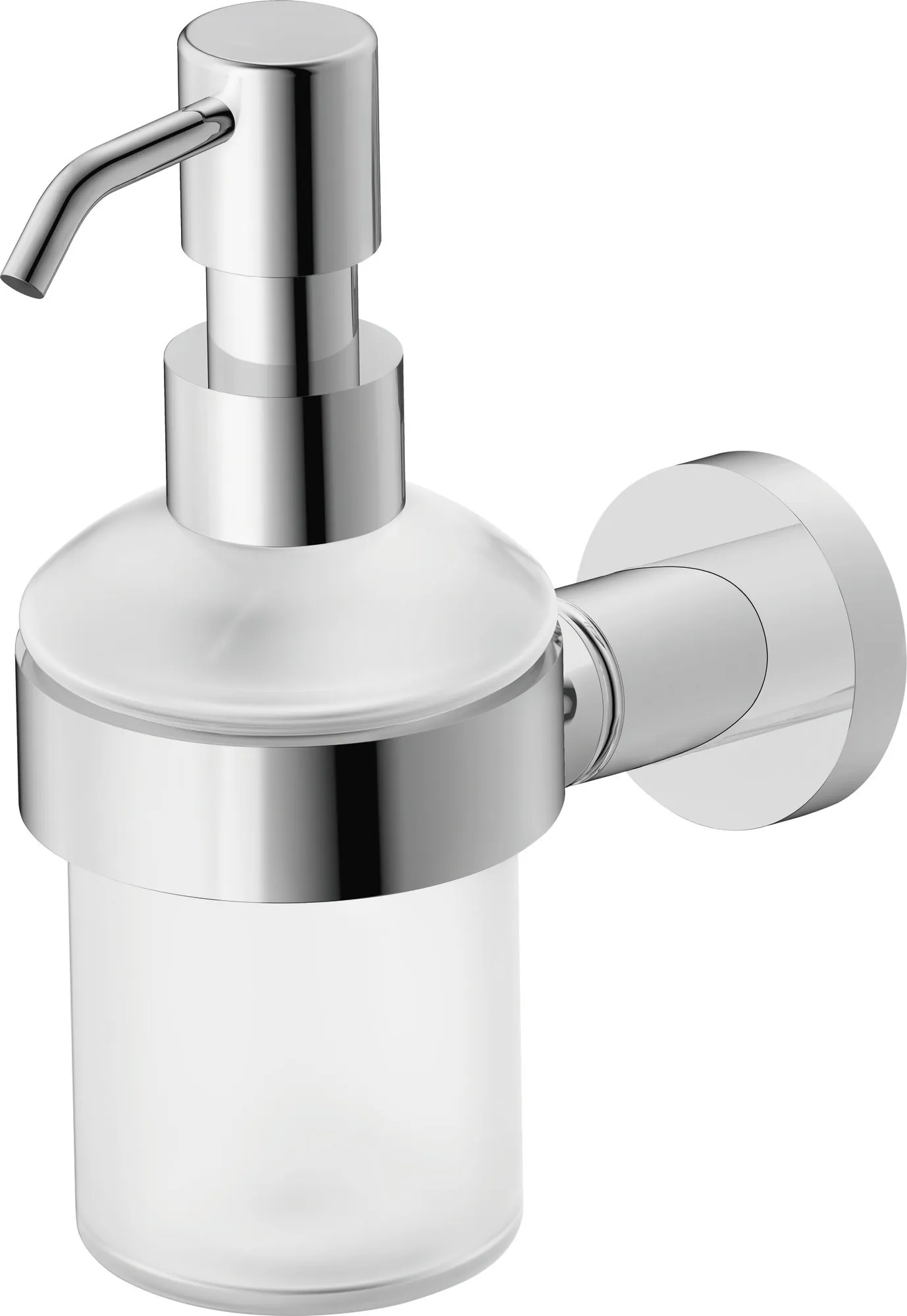 Duravit Seifenspender „D-Code“, Befestigung sichtbar 6,9 × 22 × ⌀ 6,9 cm in chrom / weiß / Duravit Seifenspender „D-Code“, Befestigung sichtbar 6,9 × 22 × ⌀ 6,9 cm in chrom / weiß /