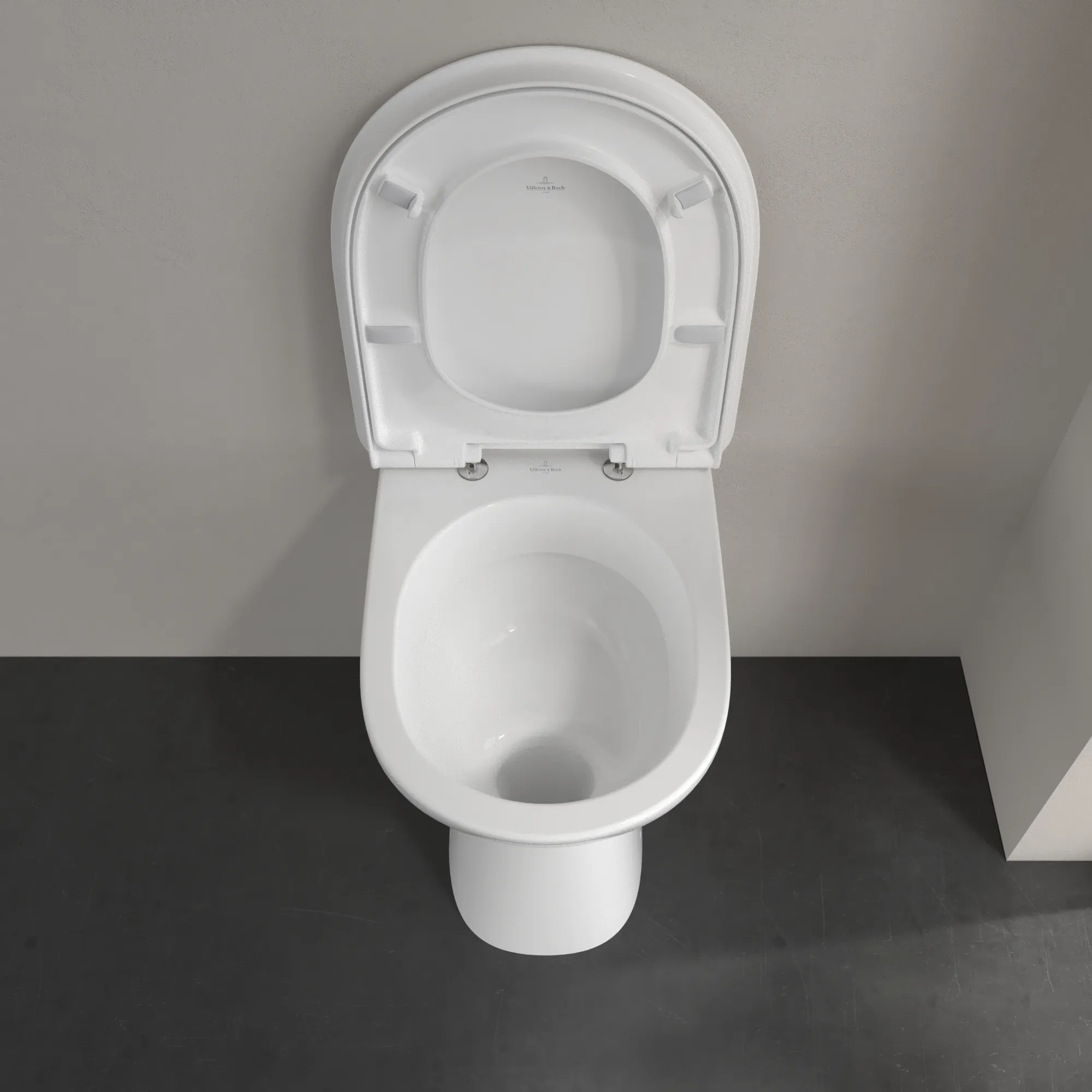 Villeroy & Boch Flachspül-WC ViCare 4684R0, oval, weiß Alpin CeramicPlus, spülrandlos, bodenstehend, 360x490 mm, Höhe 460 mm Villeroy & Boch Flachspül-WC ViCare 4684R0, oval, weiß Alpin CeramicPlus, spülrandlos, bodenstehend, 360x490 mm, Höhe 460 mm