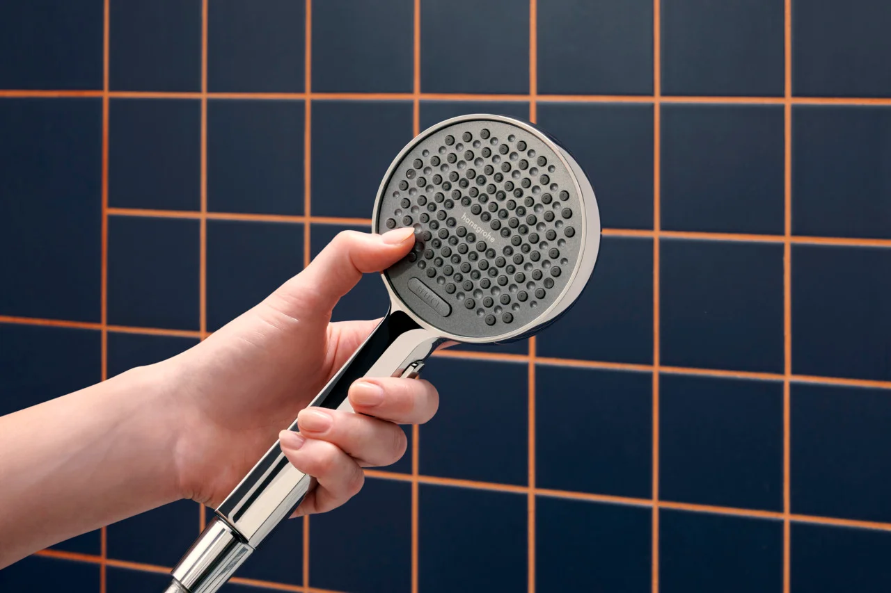 Hansgrohe Activera Select S Handbrause 95 mm, Chrom, 2jet EcoSmart+ mit Booster, Rain & ImpactRain Strahlarten, 6 l/min Durchfluss