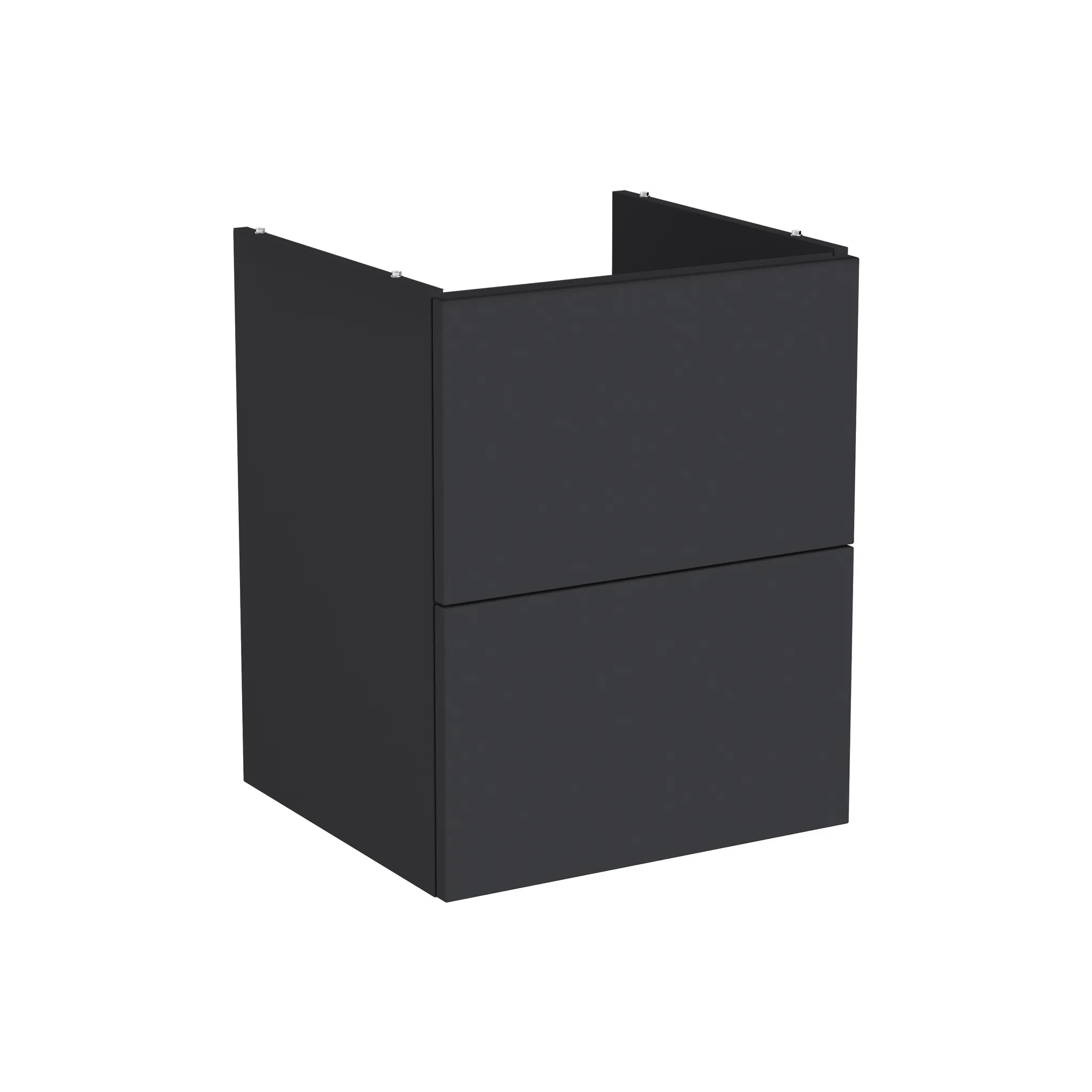 New Metropole Pure Waschtischunterschrank mit 2 Vollauszügen 48 x 45 x 60 cm (BxTxH) Graphit Matt