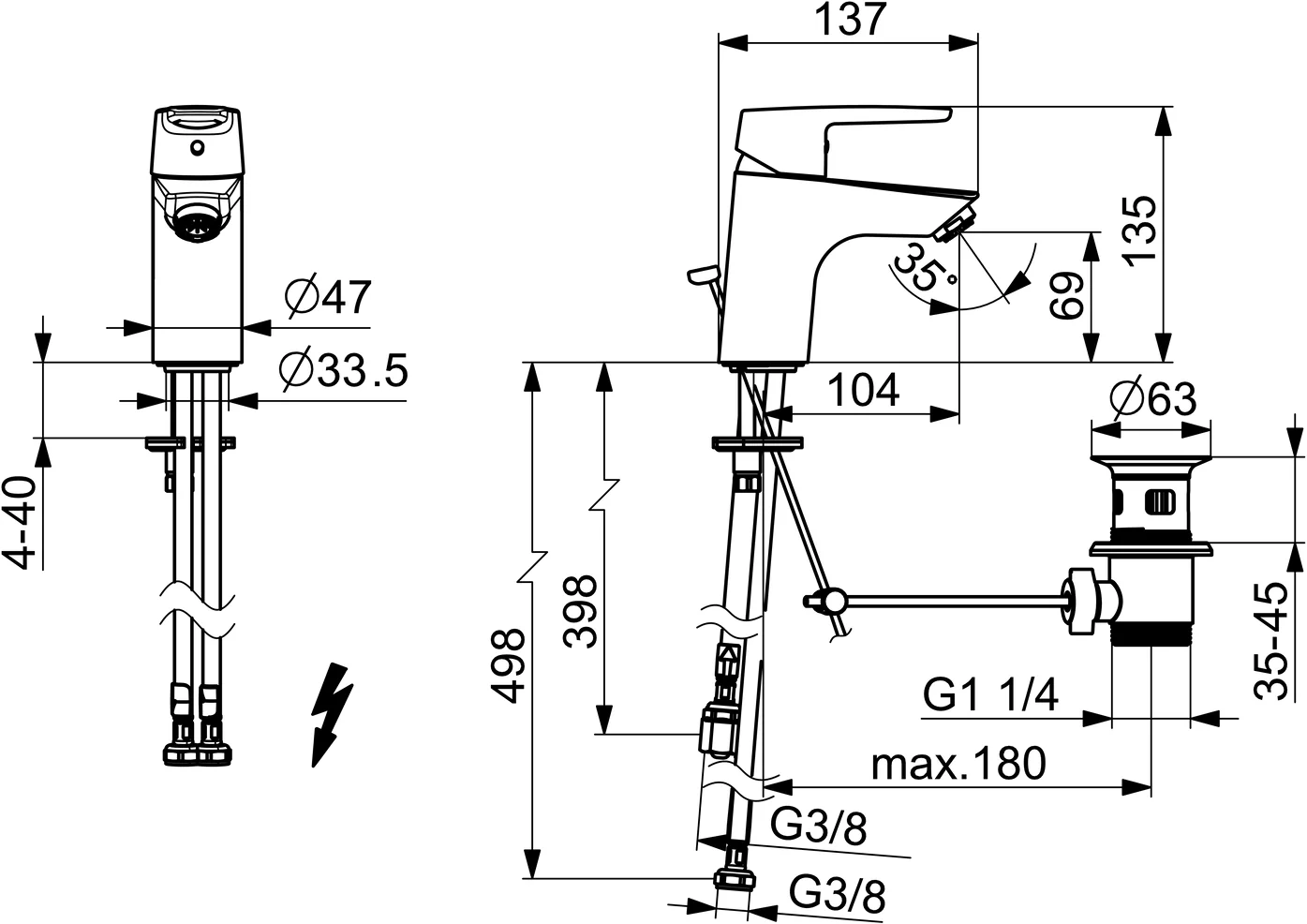 HansaPOLO Waschtischarmatur HansaPOLO 2017 Einhebelmischer, Niederdruck, Chrom
