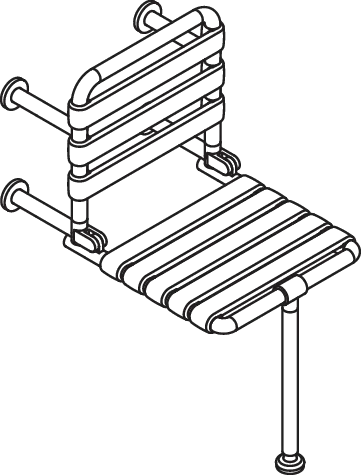 Klappsitz „Serie 801“ in Signalweiß