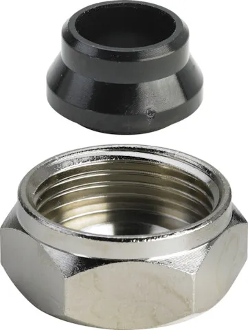 Viega „Raxofix“ Anschlussverschraubung vernickelt 15 mm × 3/4″ Viega „Raxofix“ Anschlussverschraubung vernickelt 15 mm × 3/4″