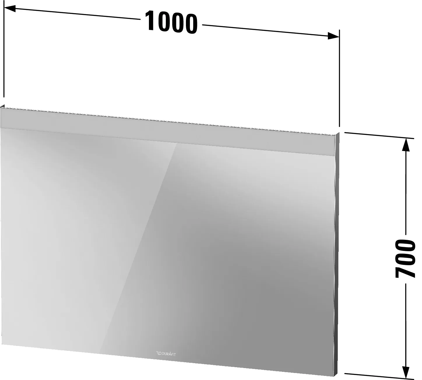 Duravit Spiegel „Licht & Spiegel“ 100 × 70 cm