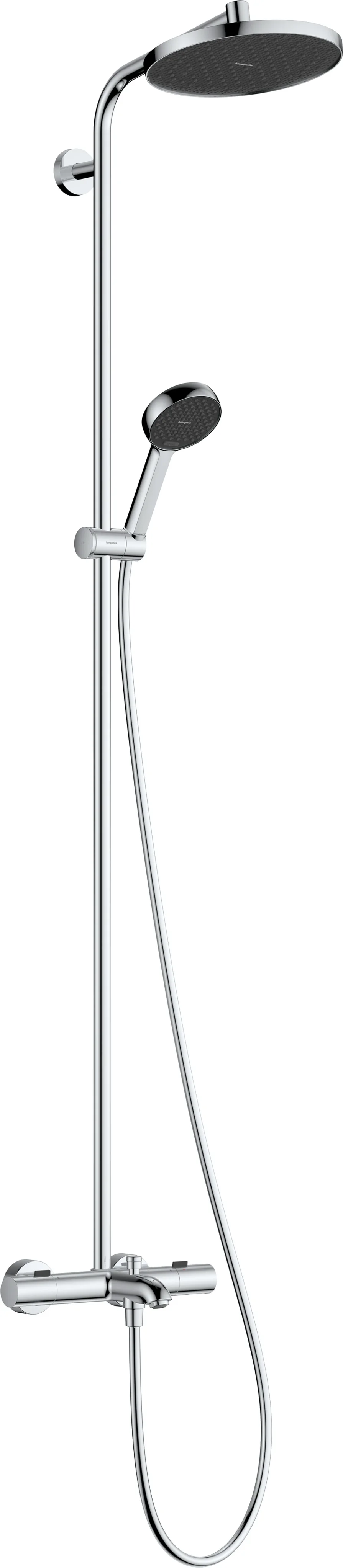 Hansgrohe Activera S Showerpipe 240 1jet EcoSmart mit Wannenthermostat Ecostat Fine Chrom, Aufputzinstallation, 3 Verbraucher Hansgrohe Activera S Showerpipe 240 1jet EcoSmart mit Wannenthermostat Ecostat Fine Chrom, Aufputzinstallation, 3 Verbraucher