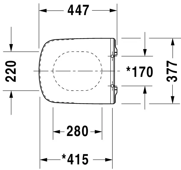 Duravit WC-Sitz „DuraStyle“ Vital 37,7 × 44,7 × 4,3 cm