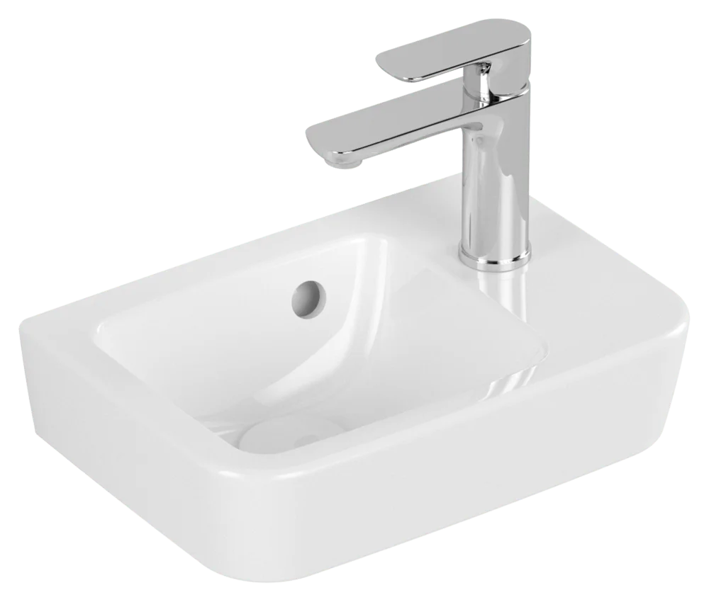 Villeroy & Boch Handwaschbecken Compact O.novo 434336 Eckig 360x250mm Weiß Alpin