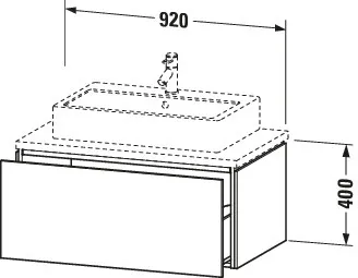 Duravit Waschtischunterschrank wandhängend „L-Cube“ 92 × 40 × 54,7 cm Graphit Matt Duravit Waschtischunterschrank wandhängend „L-Cube“ 92 × 40 × 54,7 cm Graphit Matt