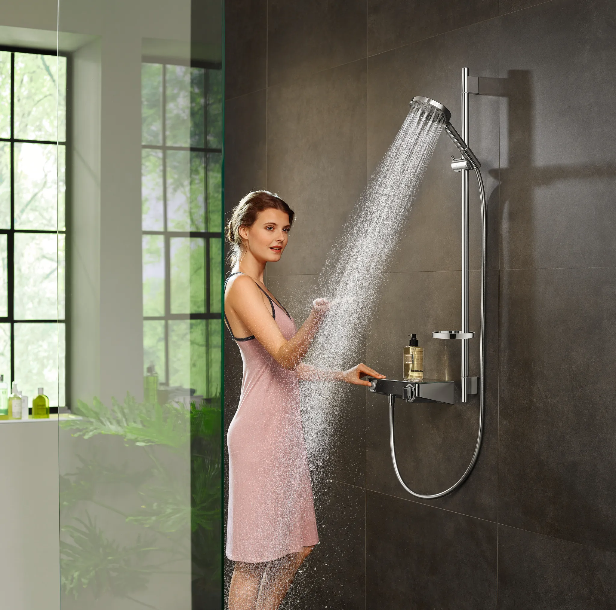 Brausenset Raindance Select S 120 3jet PowderRain Unica'S Puro 900mm chrom