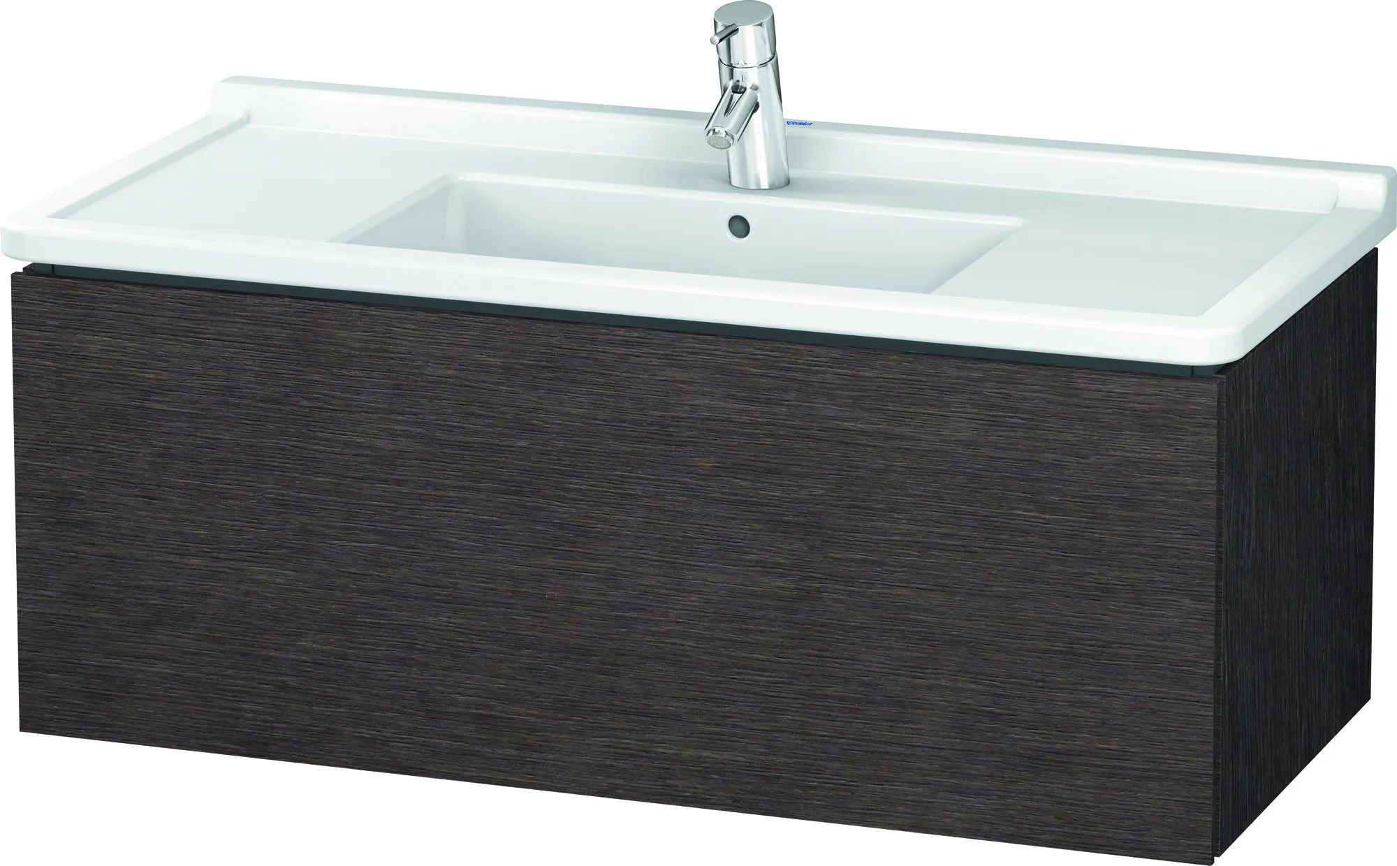 Duravit Waschtischunterschrank wandhängend „L-Cube“ 102 × 40,8 × 46,9 cm Eiche Dunkel gebürstet Duravit Waschtischunterschrank wandhängend „L-Cube“ 102 × 40,8 × 46,9 cm Eiche Dunkel gebürstet