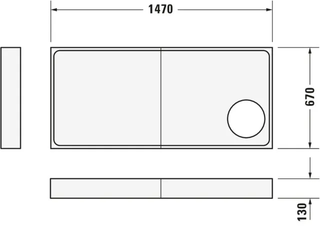 Duravit rechteck Duschwanne „Starck Slimline“ 150 × 70 cm 