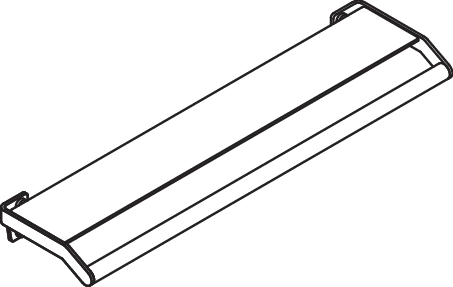 Ablage mit Haltegriff des Systems 900, Edelstahl, PVD, Glasplatte mit Splitterschutzfolie, weiß hinterlackiert, 720 mm breit, 70 mm hoch, 188 mm tief, in Farbe CK (messing glänzend)