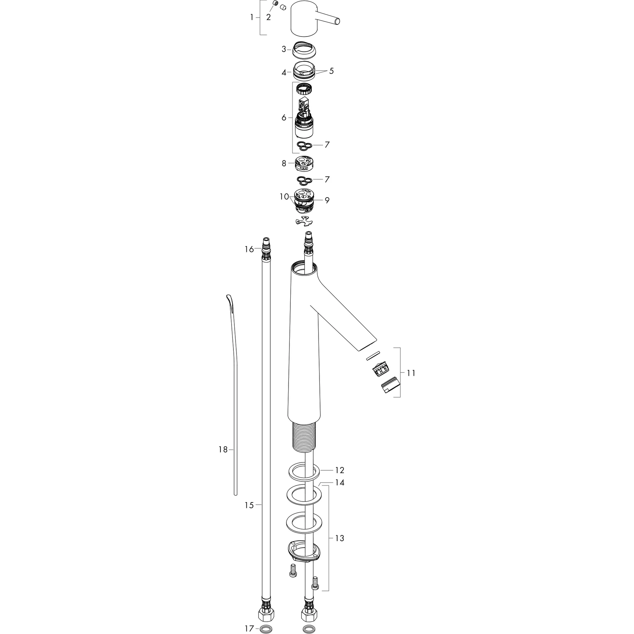 Hansgrohe Talis S Einhebel-Waschtischmischer 190 mit Zugstangen-Ablaufgarnitur, Chrom Hansgrohe Talis S Einhebel-Waschtischmischer 190 mit Zugstangen-Ablaufgarnitur, Chrom