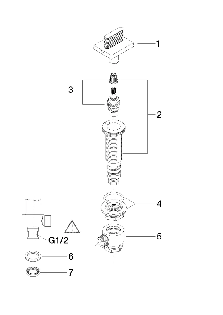 Seitenventil rechtsschließend kalt CL.1 Chrom 20006705 Seitenventil rechtsschließend kalt CL.1 Chrom 20006705