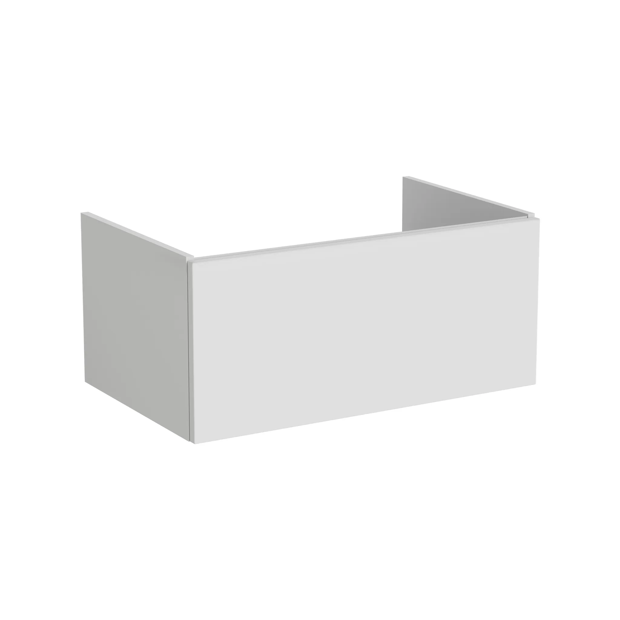 VitrA New Metropole Pure Waschtischunterschrank mit 1 Vollauszug, 78 x 49 x 35 cm (BxTxH), Hellgrau Matt