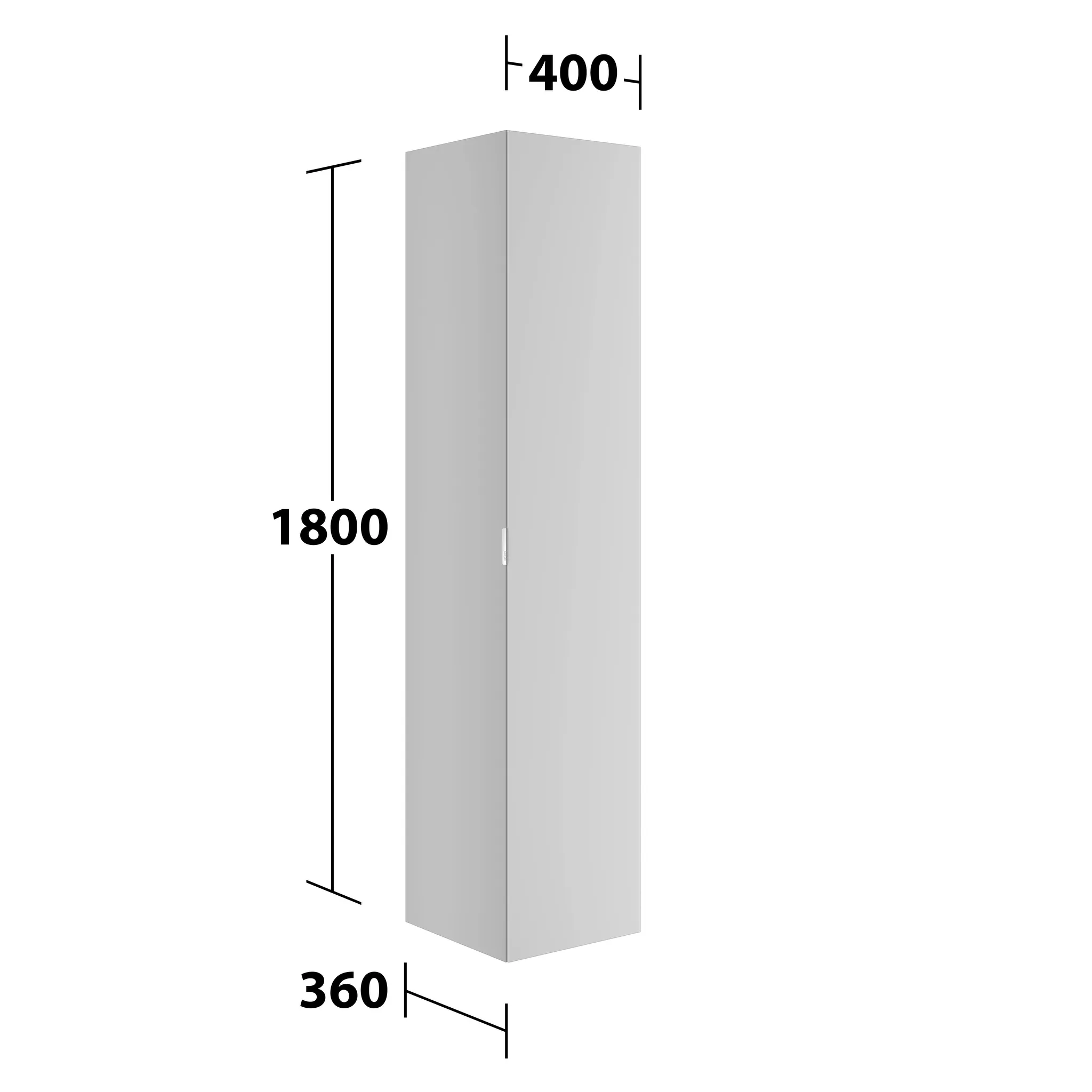 KEUCO Hochschrank „Edition 11 Art“ Manhattan (Lack, seidenmatt), Manhattan (Lack, seidenmatt), Anschlag rechts 400 × 1800 × 360 mm