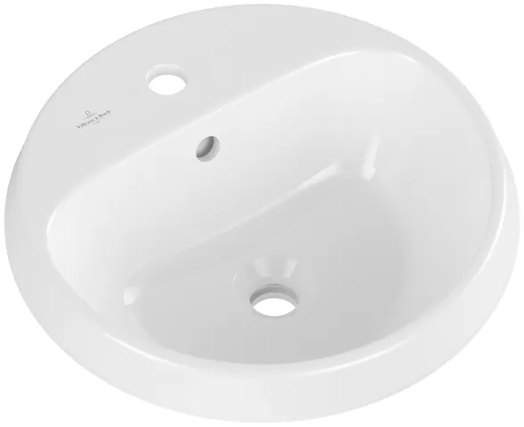 Villeroy & Boch Einbauwaschtisch „Architectura“ mit 1×1 Hahnlochbohrung, ⌀ 450 mm, mit Hahnlochbohrung, Hahnlochposition mittig in Weiß Alpin Villeroy & Boch Einbauwaschtisch „Architectura“ mit 1×1 Hahnlochbohrung, ⌀ 450 mm, mit Hahnlochbohrung, Hahnlochposition mittig in Weiß Alpin