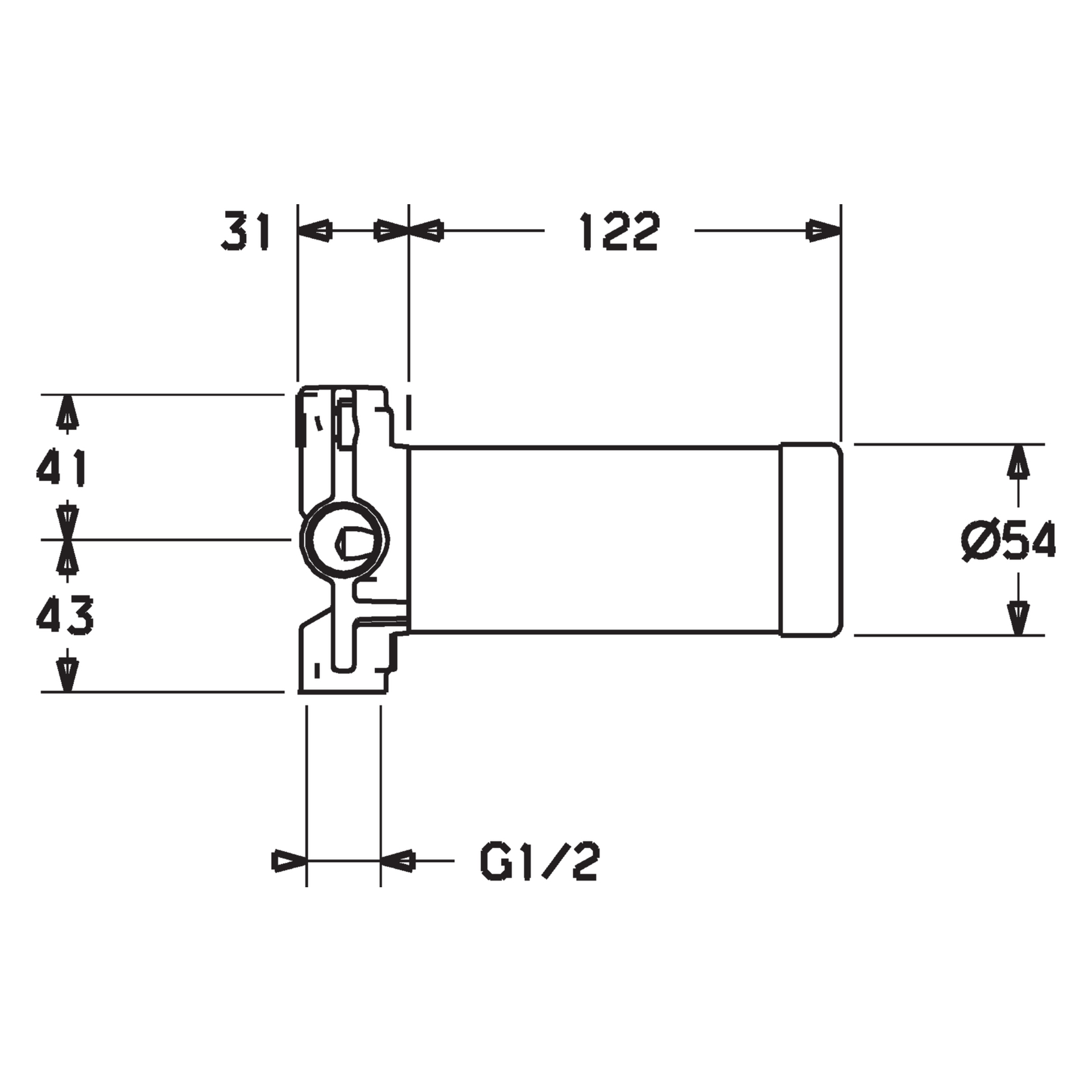Hansa Verdeckter Umsteller 0295 G1⁄2, DN15 Hansa Verdeckter Umsteller 0295 G1⁄2, DN15